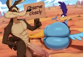 After all these years, the coyote has finally done it: he's caught the roadrunner! Although, what a way to celebrate... manga cover