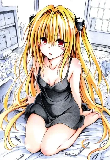 ヤ◯ちゃんが汚部屋でおじさん達にめちゃくちゃにされちゃう本 konjiki no yami ( golden darkness) [AI Generated] manga cover