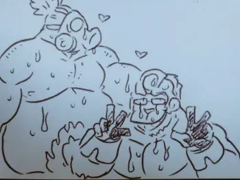 Winston and Roadhog (Overwatch) manga cover