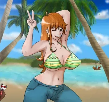 [Jigin] On The Beach (One Piece) manga cover