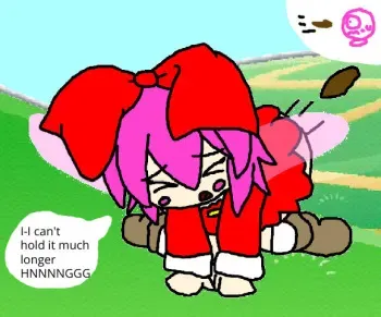 The turd flew out of Ribbon's ass manga cover
