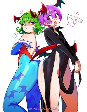 [Snegovski] Lilith or Tatsumaki? (Darkstalkers x One-Punch Man) manga cover