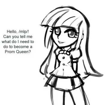[livesmutanon] MLP - Equestria Girl (B&W) manga cover