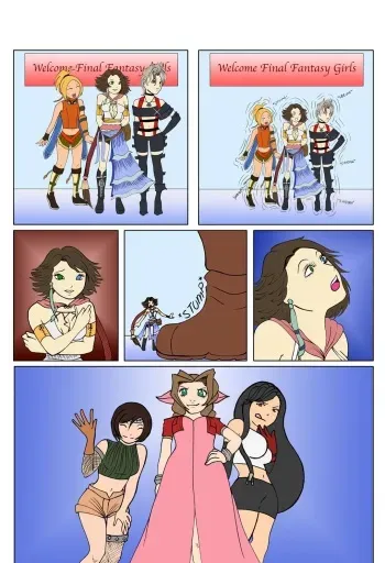 [Kimeria87] Full vore comic FF7 girls crash a party manga cover