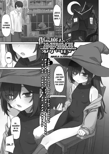 [Bonnou Obaa-chan] Kizumono Majo wa Deshi ni Amai｜La Bruja con Cicatrices es Complaciente con su Aprendiz (Loli Babaa Senmon Anthology Chiyoko Maki no San) [Ice Cream] [Digital] manga cover