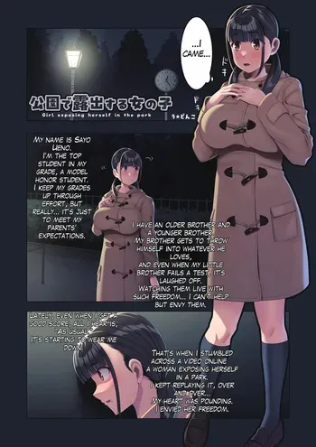 [U Donko] Exhibitionism in the park at night - Night One manga cover