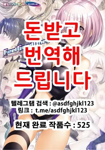 [Wata 120 Percent (Menyoujan)] Feel Good Onegai (Fate/Grand Order) [Korean] [Decensored] manga cover