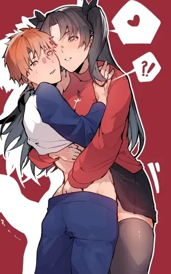 Whose anus is defenseless now?! Rin x Shirou manga cover