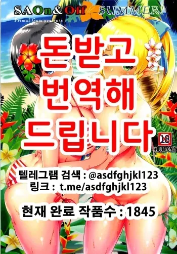 (C94) [Primal Gym (Kawase Seiki)] SAOn&Off SUMMER! (Sword Art Online) [Korean] manga cover
