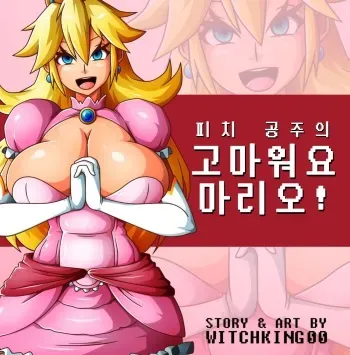 [Witchking00] Princess Peach in: Thanks Mario! | 피치 공주의 고마워요 마리오! [Korean] manga cover