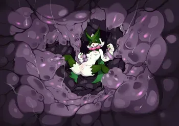 [j7w] Meowscarada tentacle, pregnant belly, and egg-laying art manga cover