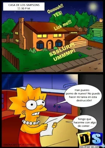 Noche en Casa de Los Simpsons Spanish Español manga cover