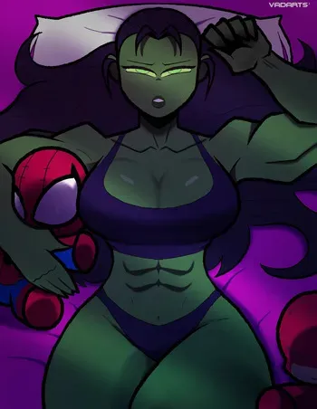[VADARTS] She-Hulk & Spidey (pinups) manga cover