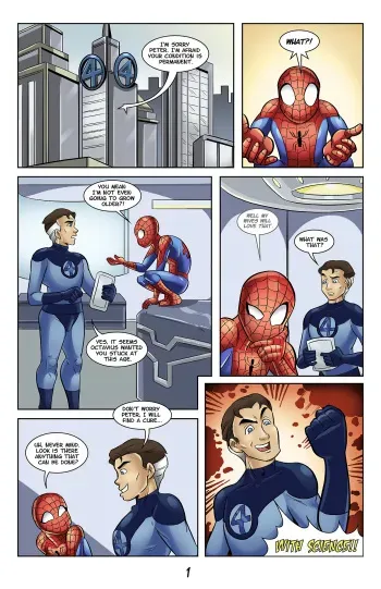 [Glassfish] The Continuing Adventures of Young Spidey (Spider-Man, The Fantastic Four, The Sensational She-Hulk) manga cover