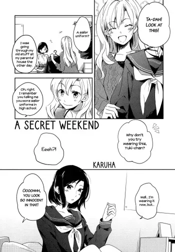 [Karuha] Naisho no Shuumatsu | A Secret Weekend (Kimashi!) [English] [Noca Scans] [Digital] manga cover
