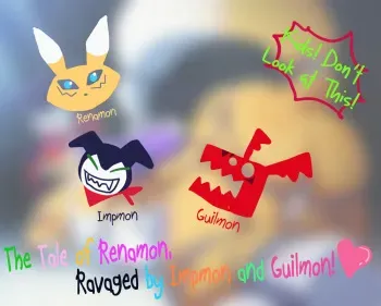 [68] Renamon wo Impmon to Guilmon ga Ryoujoku Shichau Ohanashi | The Tale of Renamon, Ravaged by Impmon and Guilmon (Digimon) [English] [クロカギ] manga cover