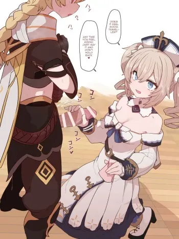 [Sumiyao] Barbara-chan no Tekoki Handkerchief Shasei | Cumming from Barbara's Handkerchief Handjob (Genshin Impact) [English] {Doujins.com} manga cover