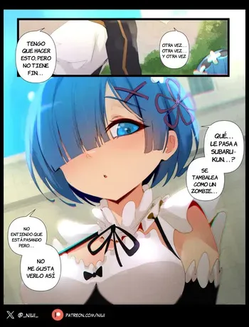 [Niui] Terapia Después del Anochecer - Rem x Subaru (Re׃Zero kara Hajimeru Isekai Seikatsu) [Spanish] [JFairy Traslate] manga cover