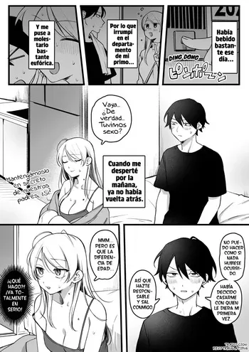 [Yurishima Shiro] Itoko to Ukkari Kankei o Mocchata OL-san | Una oficinista que por accidente tuvo sexo con su primo [Spanish] manga cover