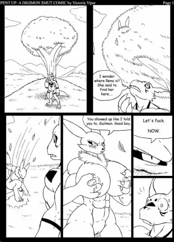 [Victoria Viper, Mykiio] Pent Up: A Digimon Smut Comic (Digimon) manga cover