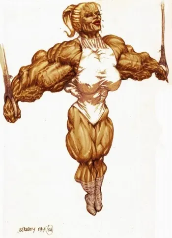 muscular women manga cover