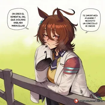 [Tillian] Ruta de Agnes Tachyon (Uma Musume Pretty Derby) [Spanish] [JFairy Traslate] [AI Generated] manga cover
