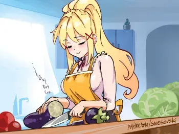 [Snegovski] Darkness the Veggie Slayer🍆 (Twilight Princess, KonoSuba) manga cover