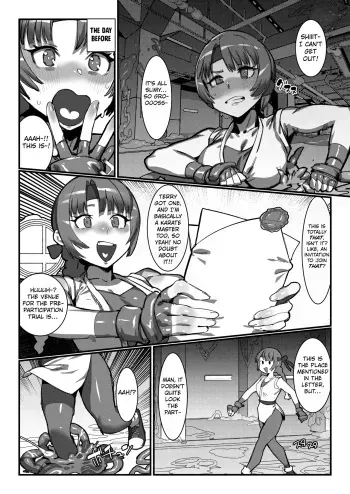 Yuri and Mai from KOF fall into a tentacle trap disguised as the floor manga cover