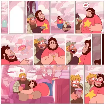 [blazingcheecks] Pink haze (Steven Universe) manga cover