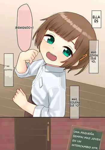 [UpStick][Español] Toshishita no chitchai senpai × suwappingu NTR manga cover