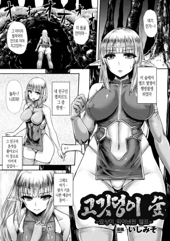[Ishimiso] Niku no Mori ~Naedoko ni Sareta Elf~ | 고깃덩이 숲 ~묘상이 되어버린 엘프~ (2D Comic Magazine Marunomi Haramase Naedoko Acme! Vol. 2) [Korean] [Digital] manga cover