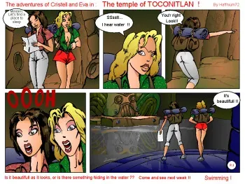 The adventures of Cristell and Eva in : The Temple of Toconitlan-incomplete manga cover