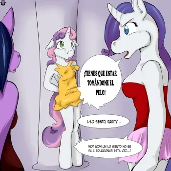 [Candiipup (AkaiKarasu)] Rarity's Troublemaker! (My Little Pony: Friendship is Magic) [Spanish] [LKNOFansub] manga cover