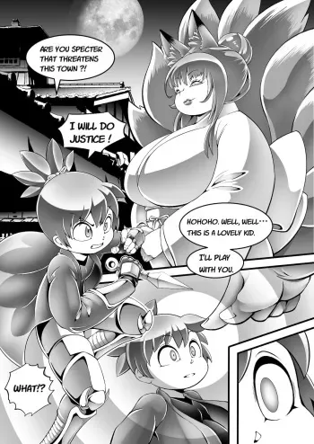 Boy Ninja who loses immediately to the nine-tail fox manga cover