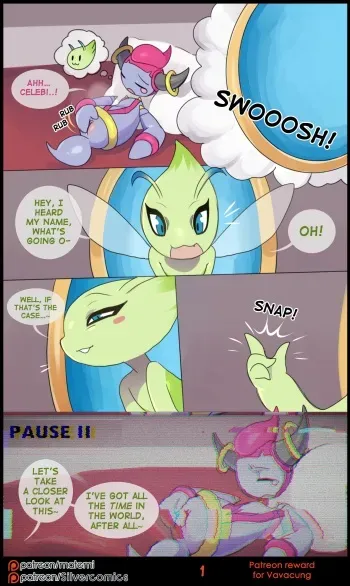 [Matemi] Time and Space (Celebi x Hoopa) [Silver Soul Patreon reward for Vavacung] (English) [Ongoing] manga cover