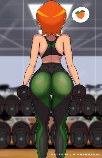 [NightmareHdraw] Gwen at gym (Ben10) manga cover