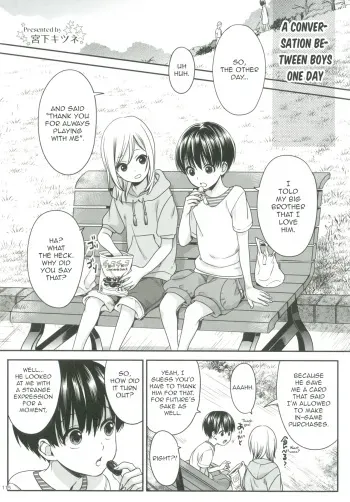 - A conversation between boys one day manga cover