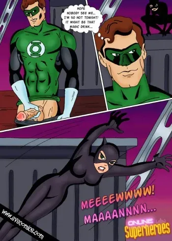 Catwoman fucks the Green Lantern manga cover