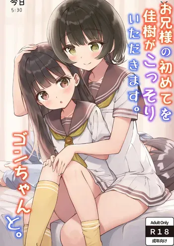 お兄様の初めてを佳樹がこっそりいただきます。ゴンちゃんと。 manga cover