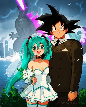 [Snegovski] Goku x Miku (Dragon Ball Z, Vocaloid) manga cover