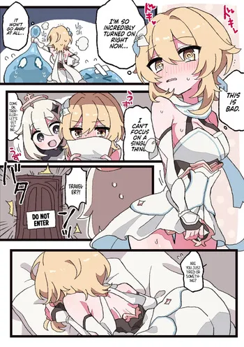 [Shiina] Kaminari o Tsukatte Hitori Asobi suru Hota-chan (Genshin Impact) [English] [Castle TL] manga cover