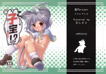 (CCFukuoka22) [CUNICULUS (Yositama)] Ko, kodakara!? ~Nazrin wa Ore no Yome~ (Touhou Project) manga cover