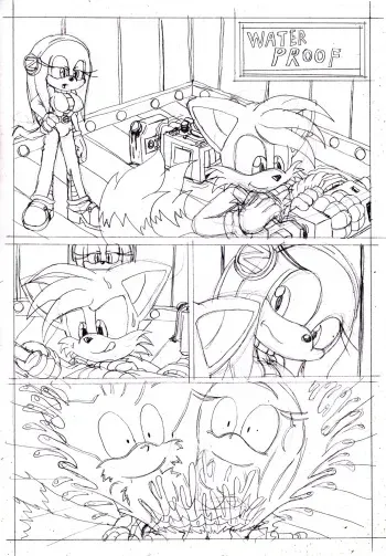 [Runnhard] Waterproof (Sonic the Hedgehog) manga cover