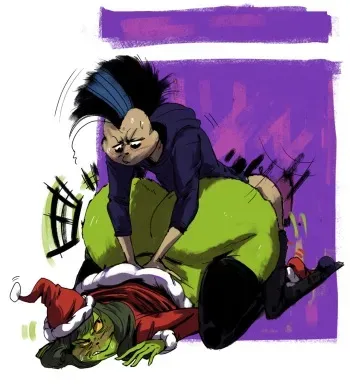 [redandblacktac] Came to the Wrong House (The Grinch) manga cover