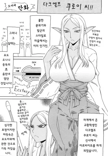 [Gura Nyuutou] Dark Elf Kuroi-san (Futa Mata) [Korean] [xeren] manga cover