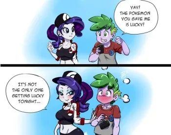 Pie-sama's Pokemon/My Little Pony Crossover Spike + Rarity Shipping Pics (ongoing) manga cover