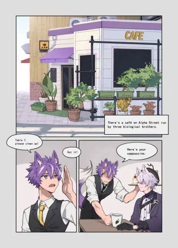 "Three Purple Fox Brothers" manga cover