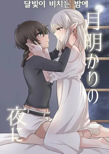 [Burakuradou (Takeshisu)] Tsuki Akari no Yoru ni | 달빛이 비치는 밤에 [Korean] manga cover