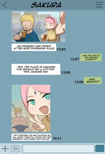 Naruto and Sakura on vacation ( NTR) manga cover