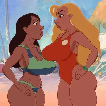 Lilo and Stitch - Nani vs Lifeguard Catfight (by Kingvego) manga cover